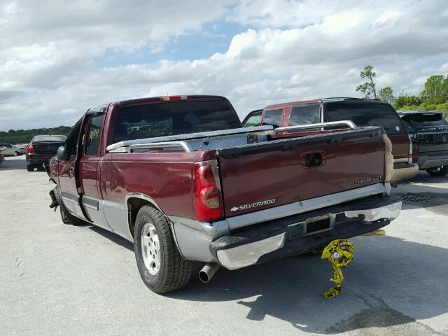 2GCEC19T531203300 - 2003 CHEVROLET SILVERADO BURGUNDY photo 3