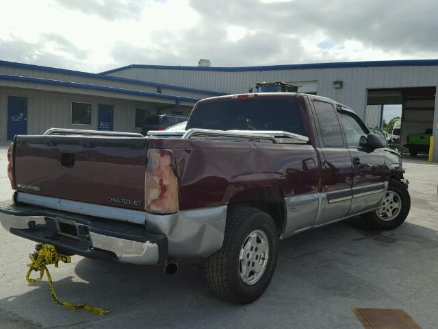 2GCEC19T531203300 - 2003 CHEVROLET SILVERADO BURGUNDY photo 4