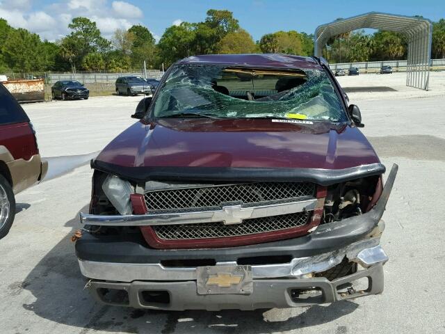 2GCEC19T531203300 - 2003 CHEVROLET SILVERADO BURGUNDY photo 9