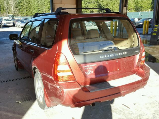 JF1SG65664H738029 - 2004 SUBARU FORESTER 2 RED photo 3