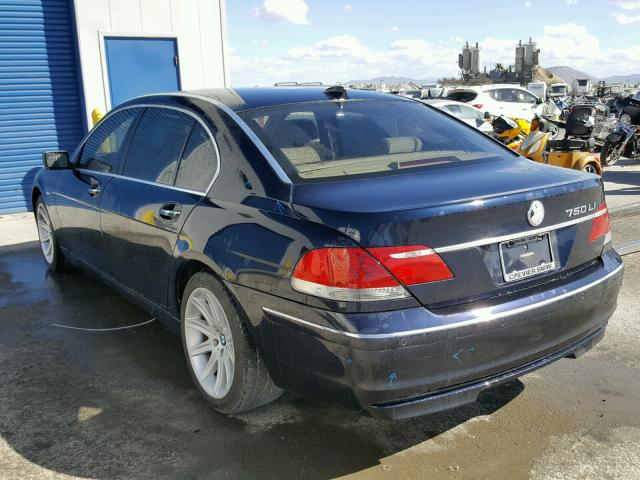 WBAHN83586DT26783 - 2006 BMW 750 LI BLUE photo 3