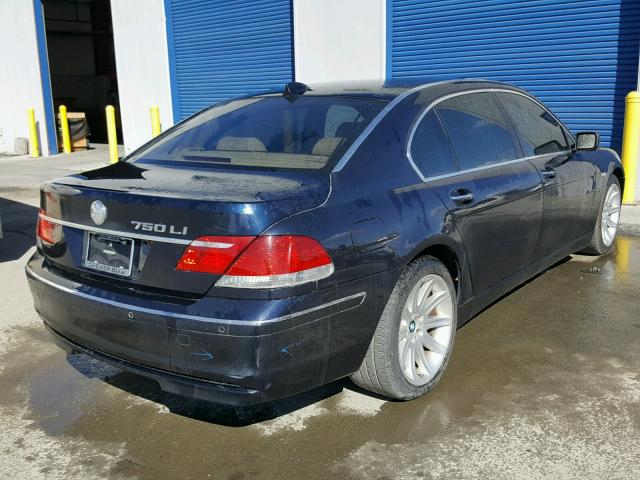 WBAHN83586DT26783 - 2006 BMW 750 LI BLUE photo 4