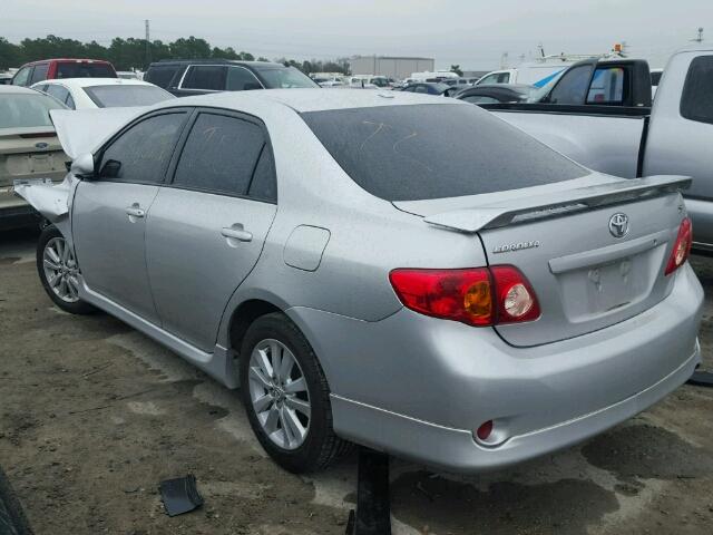 2T1BU4EE8AC461687 - 2010 TOYOTA COROLLA BA SILVER photo 3