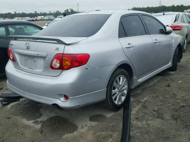 2T1BU4EE8AC461687 - 2010 TOYOTA COROLLA BA SILVER photo 4