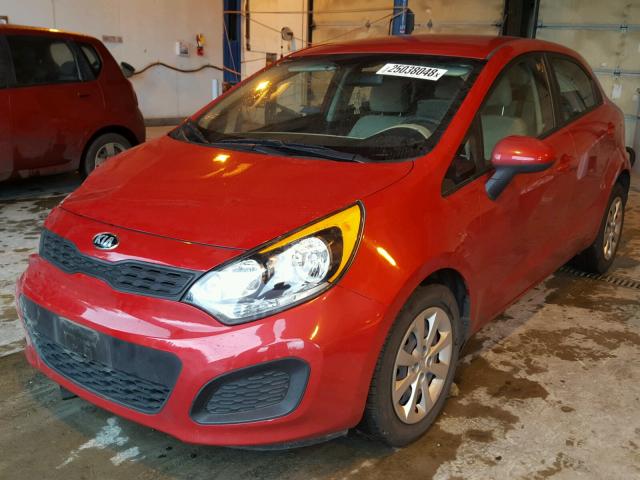 KNADM5A36D6224272 - 2013 KIA RIO LX RED photo 2