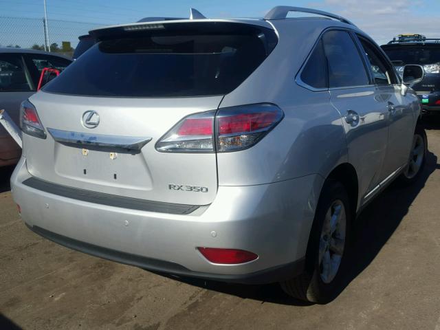 2T2BK1BAXFC334559 - 2015 LEXUS RX 350 SILVER photo 4