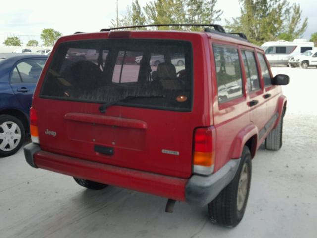 1J4FT48S61L547332 - 2001 JEEP CHEROKEE S RED photo 4