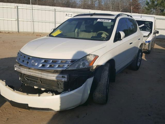 JN8AZ08T93W118188 - 2003 NISSAN MURANO SL WHITE photo 2