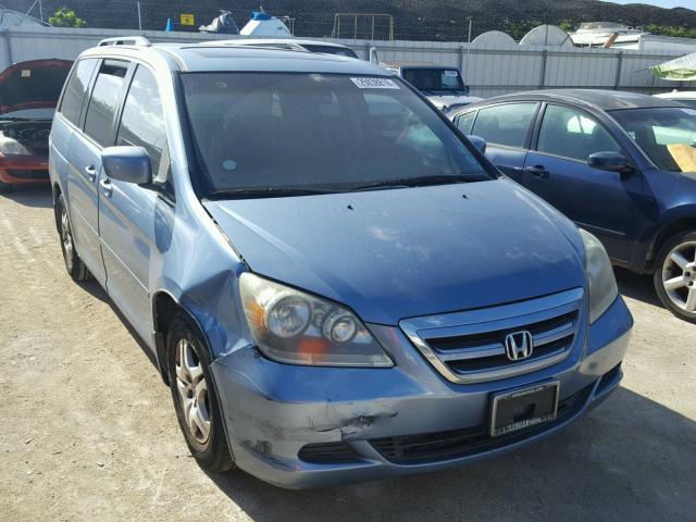 5FNRL38757B068923 - 2007 HONDA ODYSSEY EX BLUE photo 1