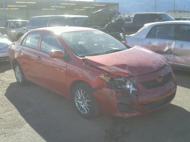 1NXBU40E19Z153052 - 2009 TOYOTA COROLLA BA RED photo 1