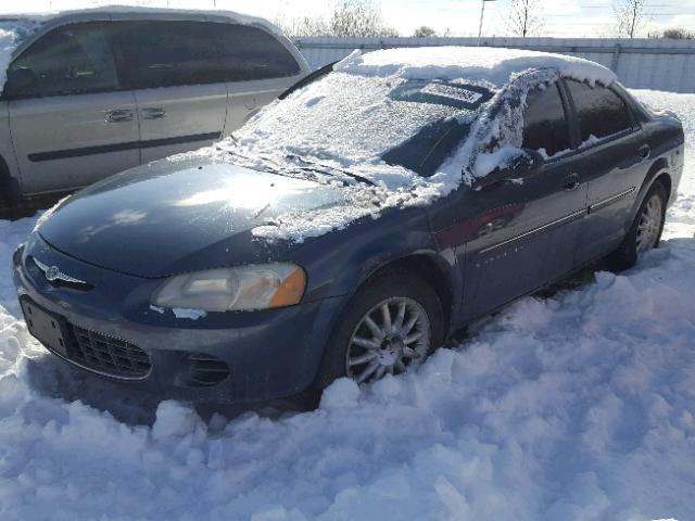 1C3EL46U91N697563 - 2001 CHRYSLER SEBRING LX BLUE photo 2