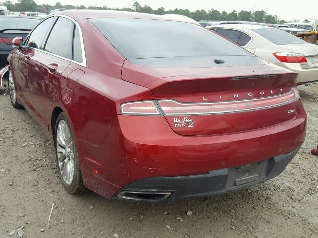 3LN6L2G96DR824068 - 2013 LINCOLN MKZ RED photo 3