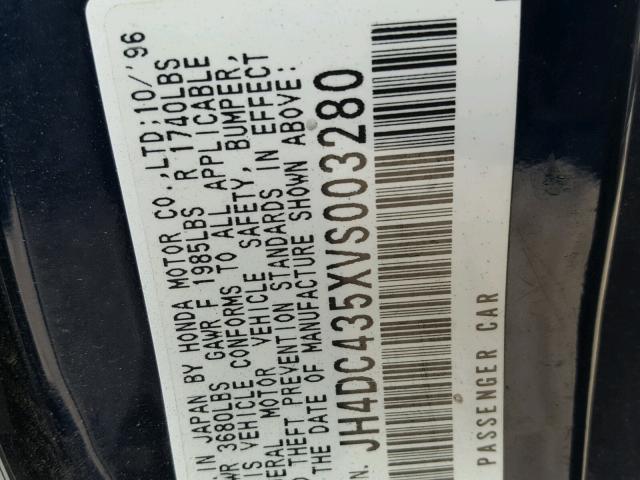 JH4DC435XVS003280 - 1997 ACURA INTEGRA LS BLUE photo 10