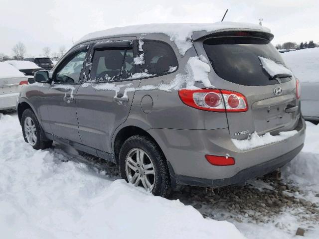 5XYZGDAG2BG025775 - 2011 HYUNDAI SANTA FE G GRAY photo 3