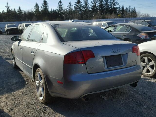 WAUDF78E06A272752 - 2006 AUDI A4 2.0T QU GRAY photo 3