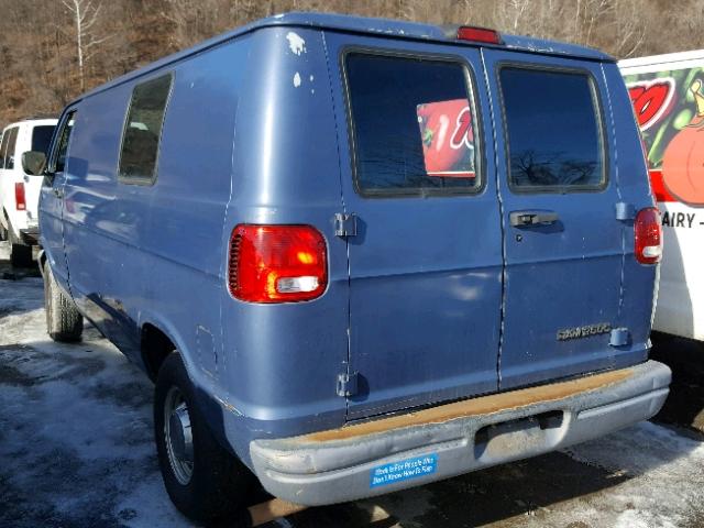 2B7HB21Y9TK171121 - 1996 DODGE RAM VAN B2 BLUE photo 3