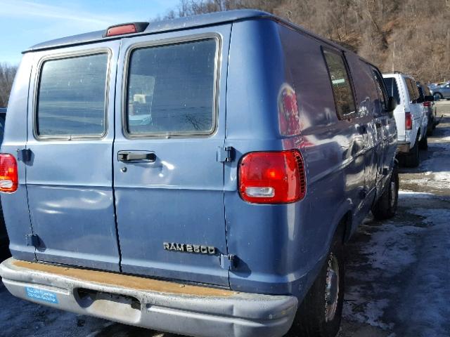 2B7HB21Y9TK171121 - 1996 DODGE RAM VAN B2 BLUE photo 4