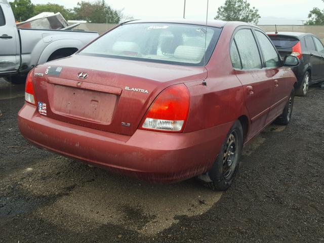 KMHDN45D53U491955 - 2003 HYUNDAI ELANTRA GL MAROON photo 4