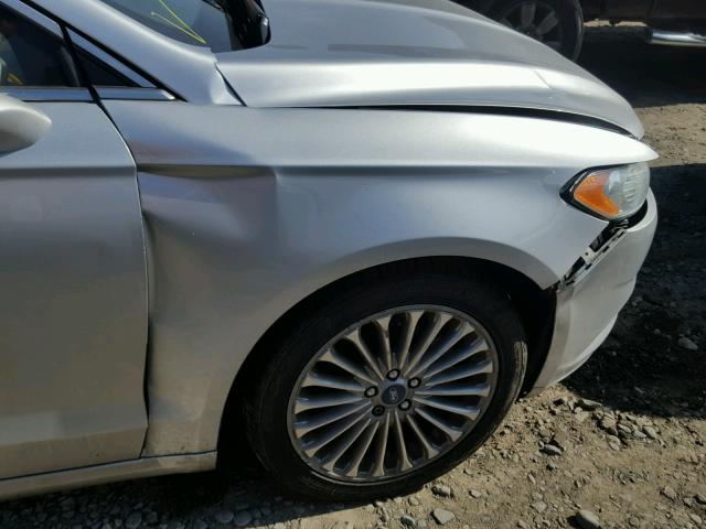 3FA6P0K96DR299863 - 2013 FORD FUSION TIT SILVER photo 9