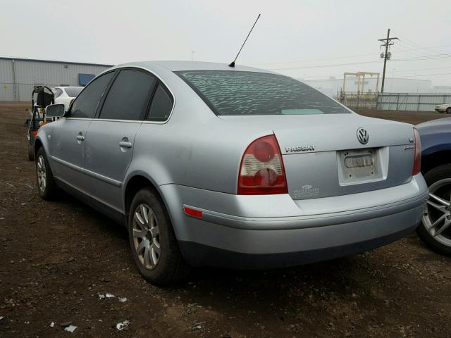 WVWSH63B62P127489 - 2002 VOLKSWAGEN PASSAT GLS SILVER photo 3