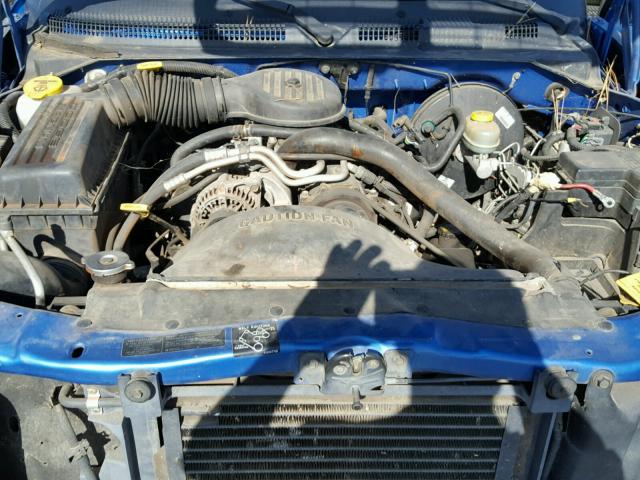 1B7GL22X1WS628724 - 1998 DODGE DAKOTA BLUE photo 7