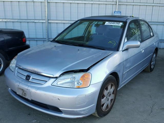 2HGES26782H608042 - 2002 HONDA CIVIC EX SILVER photo 2