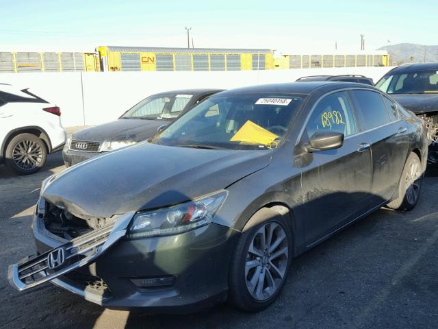 1HGCR2F57EA263381 - 2014 HONDA ACCORD SPO CHARCOAL photo 2