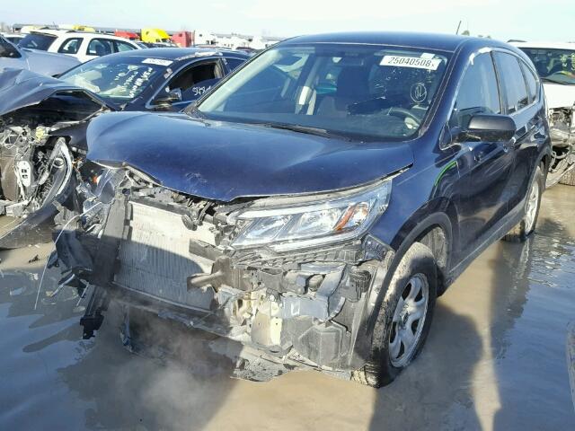 3CZRM3H31FG713533 - 2015 HONDA CR-V LX BLUE photo 2