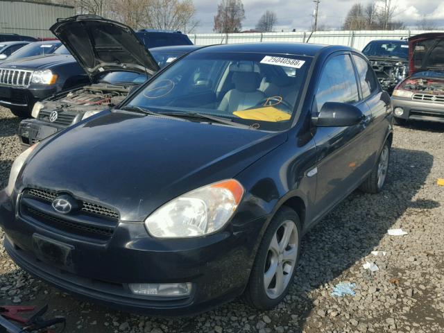 KMHCN36C87U041217 - 2007 HYUNDAI ACCENT SE BLACK photo 2