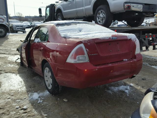 3FAHP06Z78R266234 - 2008 FORD FUSION S RED photo 3