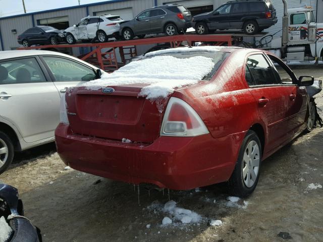 3FAHP06Z78R266234 - 2008 FORD FUSION S RED photo 4