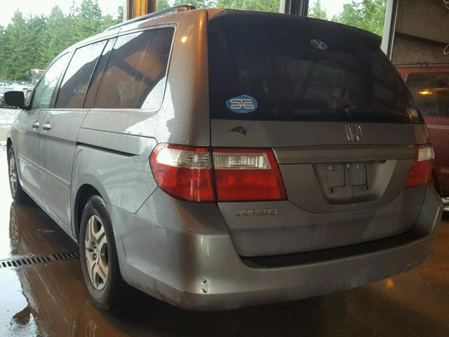 5FNRL387X7B022116 - 2007 HONDA ODYSSEY EX GRAY photo 3