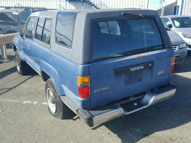 JT3RN64W7G0050709 - 1986 TOYOTA 4RUNNER BLUE photo 3