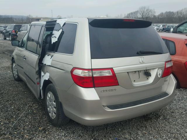 5FNRL38226B015065 - 2006 HONDA ODYSSEY LX SILVER photo 3