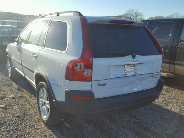 YV1CZ91H141059810 - 2004 VOLVO XC90 T6 WHITE photo 3