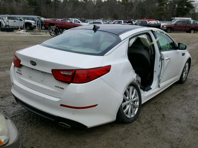 5XXGN4A76FG493127 - 2015 KIA OPTIMA EX WHITE photo 4