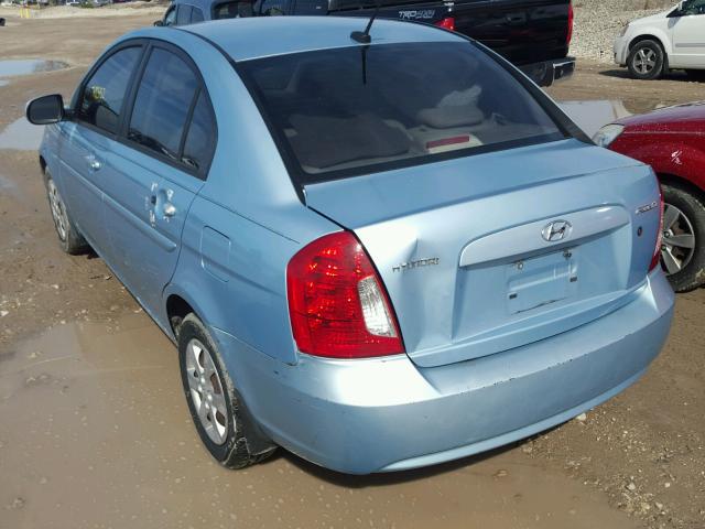 KMHCN4AC1AU430995 - 2010 HYUNDAI ACCENT GLS BLUE photo 3