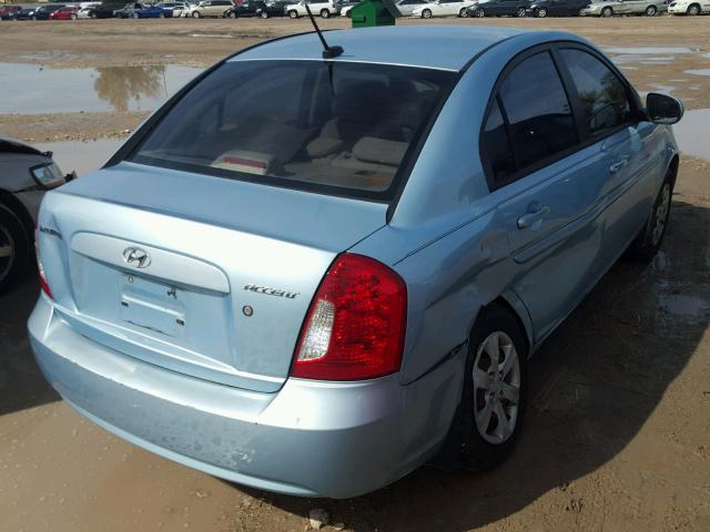 KMHCN4AC1AU430995 - 2010 HYUNDAI ACCENT GLS BLUE photo 4