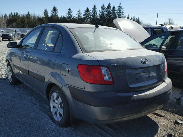 KNADE223896566744 - 2009 KIA RIO BASE GRAY photo 3