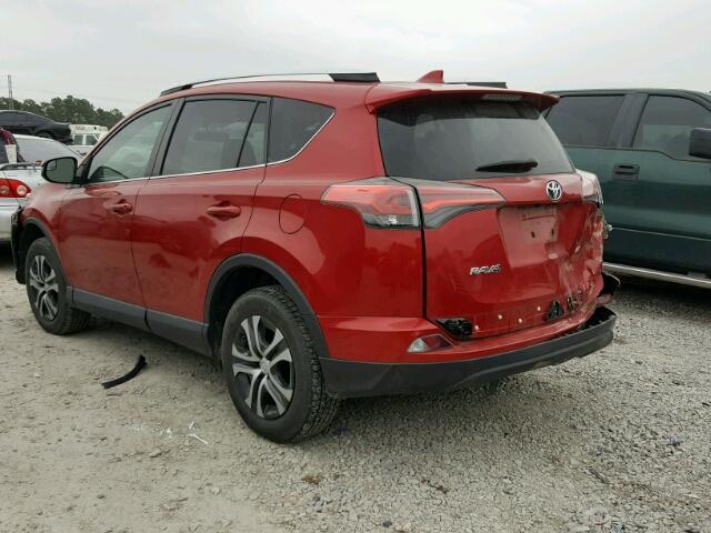 2T3ZFREV0GW249869 - 2016 TOYOTA RAV4 LE RED photo 3