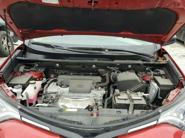 2T3ZFREV0GW249869 - 2016 TOYOTA RAV4 LE RED photo 7