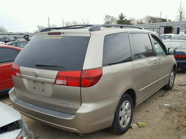 5TDZA23C84S189814 - 2004 TOYOTA SIENNA BROWN photo 4