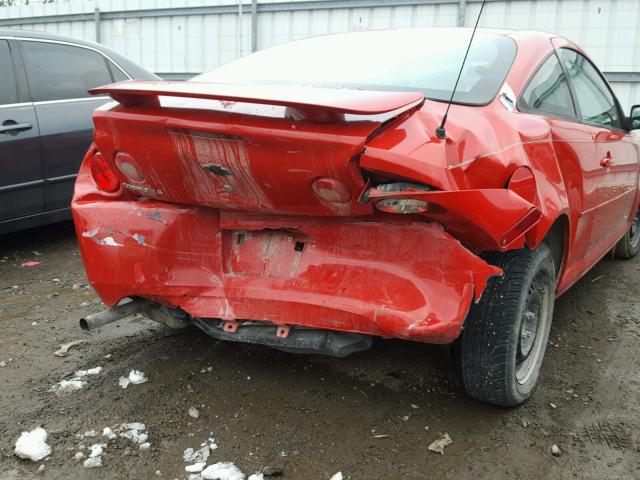 1G1AK15FX77350862 - 2007 CHEVROLET COBALT LS RED photo 9