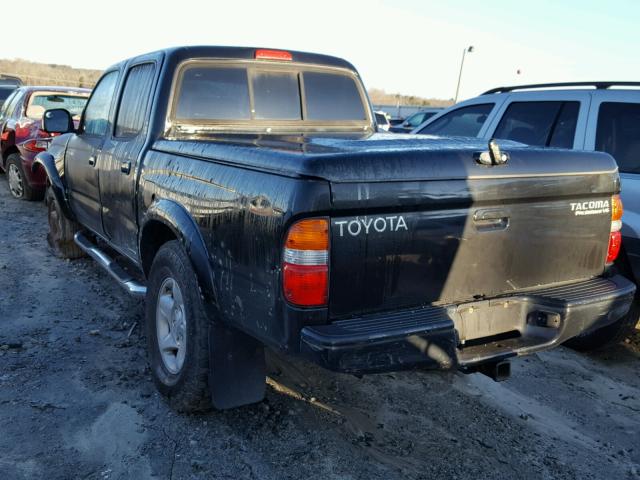 5TEGN92N12Z051832 - 2002 TOYOTA TACOMA DOU BLACK photo 3