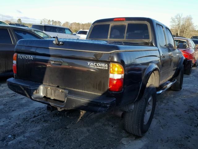 5TEGN92N12Z051832 - 2002 TOYOTA TACOMA DOU BLACK photo 4