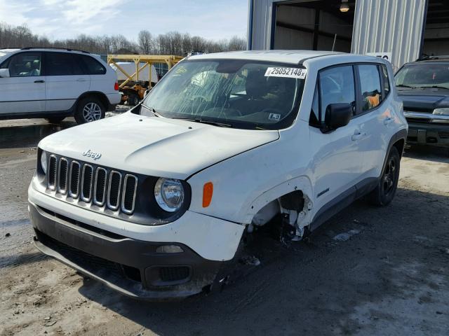 ZACCJBAT8GPD50530 - 2016 JEEP RENEGADE S WHITE photo 2