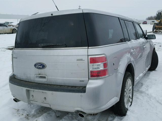 2FMHK6C89DBD12433 - 2013 FORD FLEX SEL SILVER photo 4