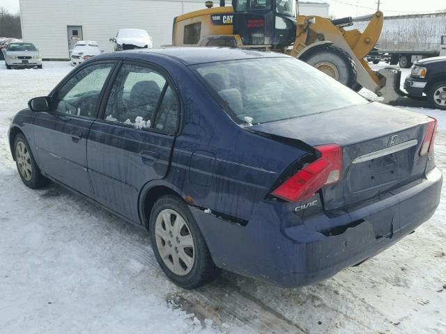 2HGES26703H598494 - 2003 HONDA CIVIC EX BLUE photo 3