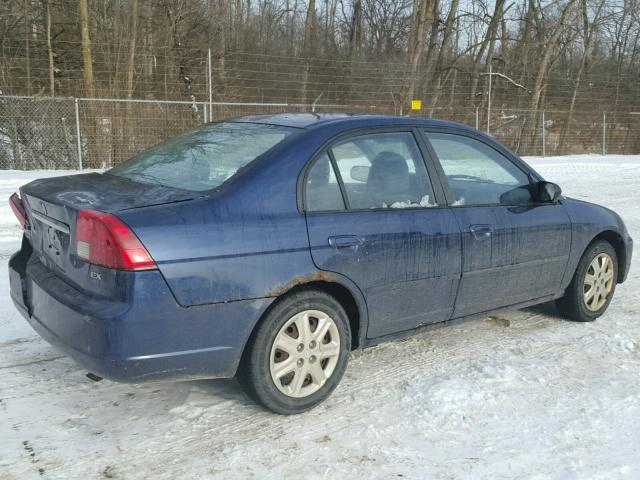 2HGES26703H598494 - 2003 HONDA CIVIC EX BLUE photo 4