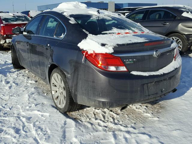 W04G15GV4B1061644 - 2011 BUICK REGAL CXL GRAY photo 3